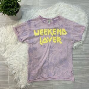 Forever 21 “Weekend Lover” Tie Dye Tee